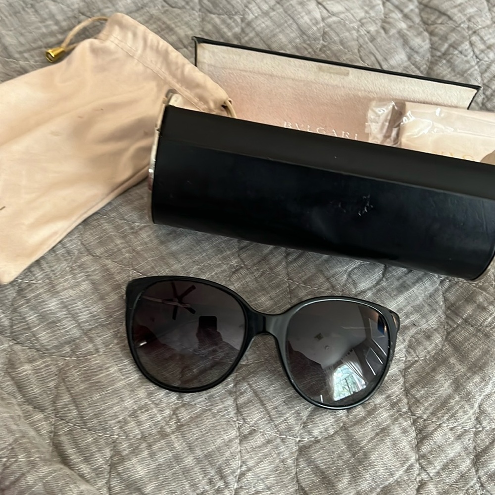 Bvlgari sunglasses black with diamantés